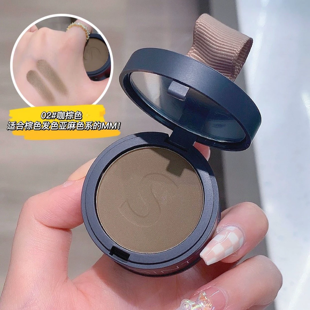 【咖棕色】发际线粉填充粉女防水汗填充自然补发缝遮盖修容便携正品