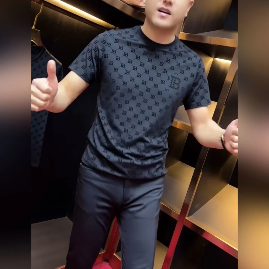 601欧货2024休闲短袖高档男士t时尚夏季韩版潮流T恤圆领半袖新款