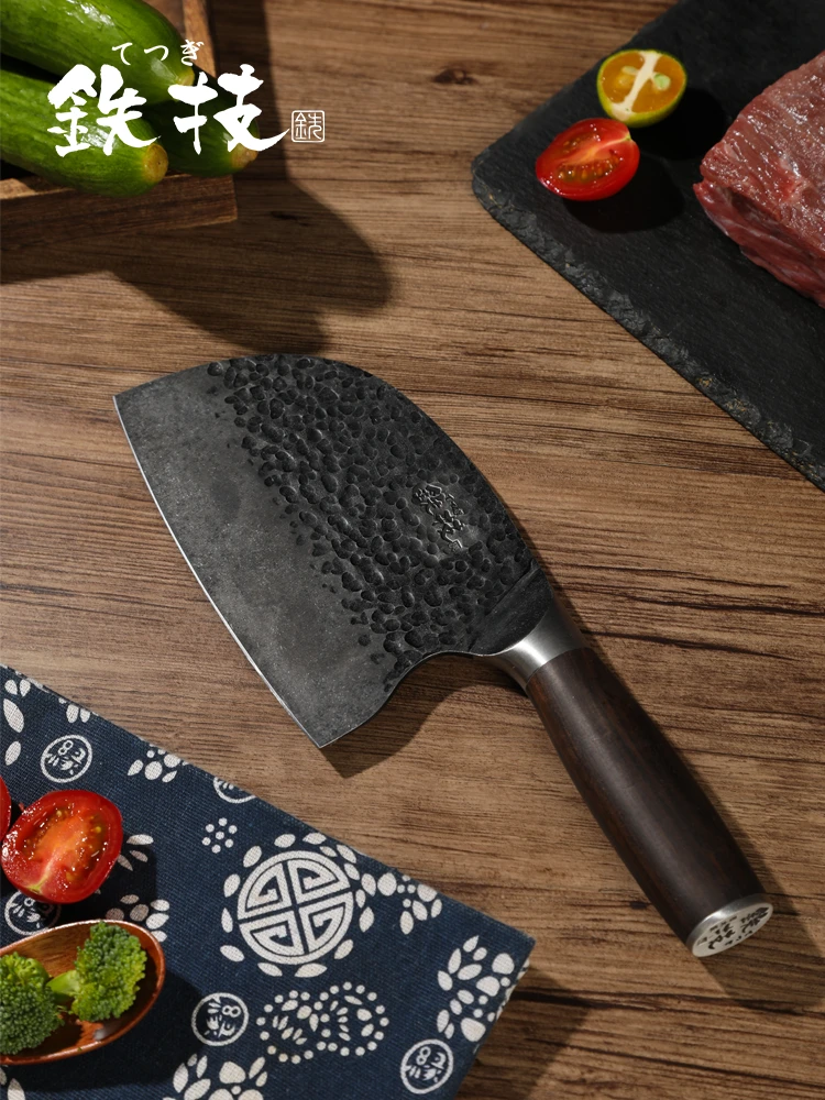 日本原装进口铁技菜刀砍骨刀鱼头刀厨师刀家用纯手工三款精选用