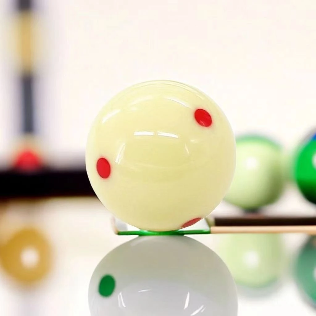 台湾进口纯白标准大号水晶母球中式5.72CM白母球九球白球台桌球子