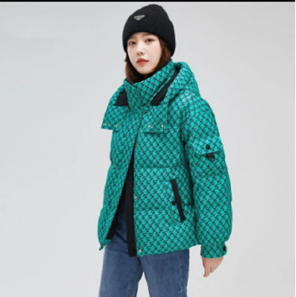 【范范专属】网红短款休闲绿色保暖棉服010