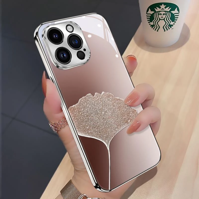 雾咖银杏适用苹果15手机保护壳iphone15Pro新款14promax超火13小
