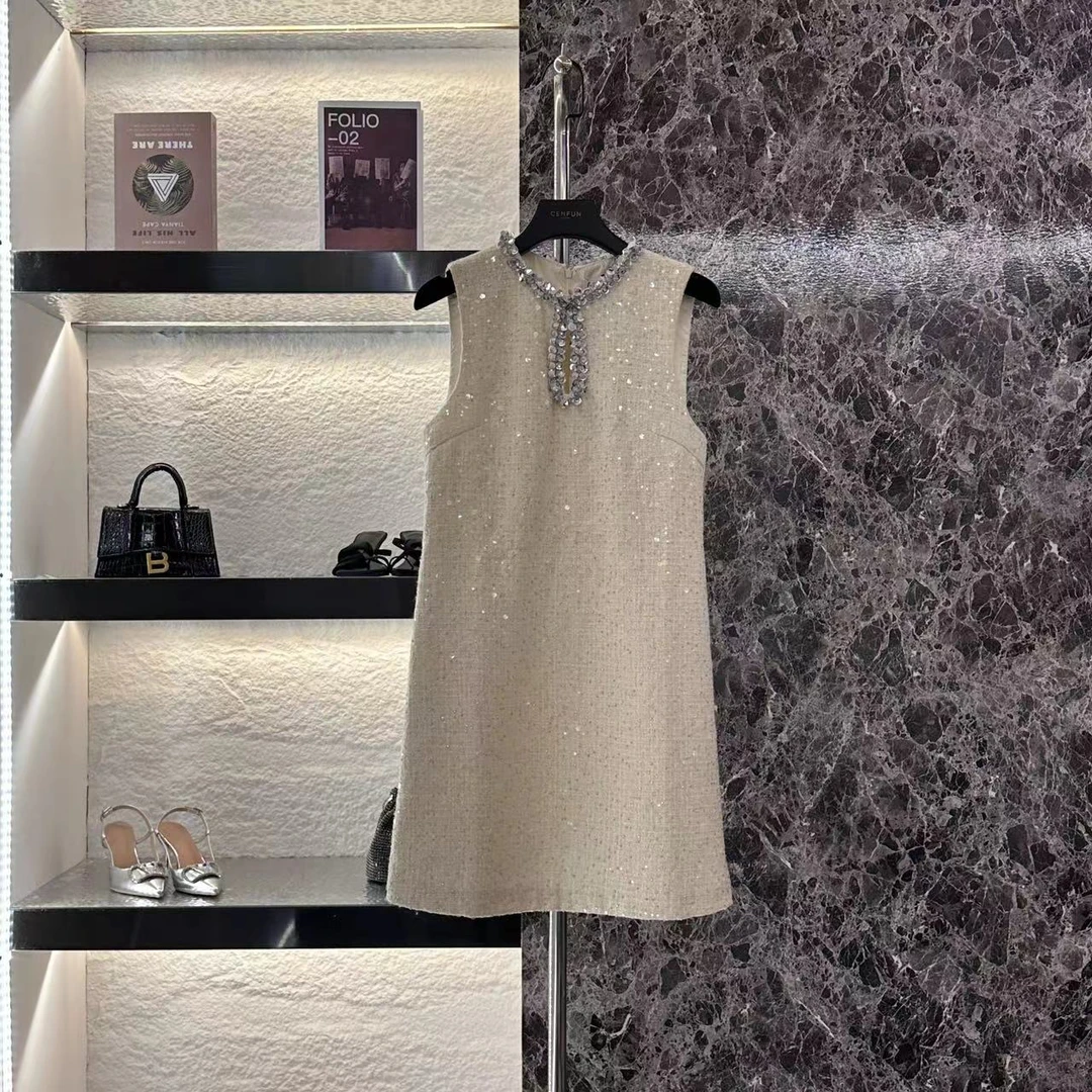 【CENFUN】162* 小香风气质公主白时尚色连衣裙E00121