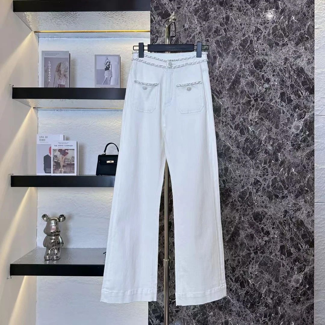 【CENFUN】61* 气质时尚百搭女士休闲裤子白色显瘦D12249