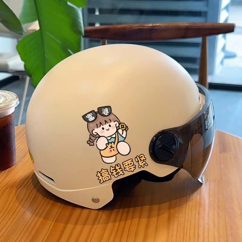 新款3C哈雷头盔电动车卡通男女四季通用防晒电瓶轻便夏季安全摩托