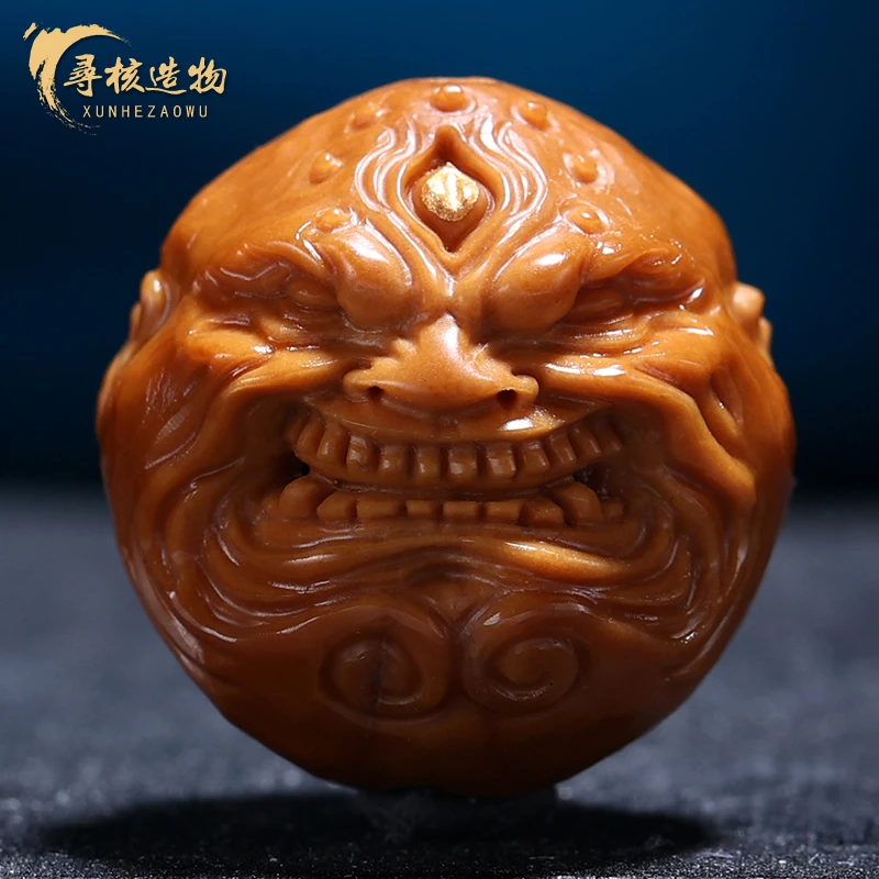 橄榄核单颗2.0大籽苏工恶僧纯手工雕刻核雕文玩特色手把件配珠