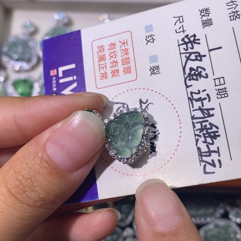 【闪购商品】翡翠颈饰银S925镶嵌诚*天然