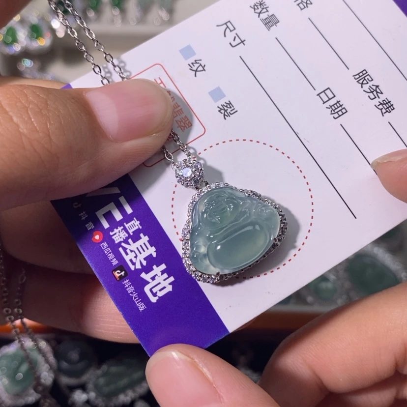 【闪购商品】翡翠颈饰银S925镶嵌天然
