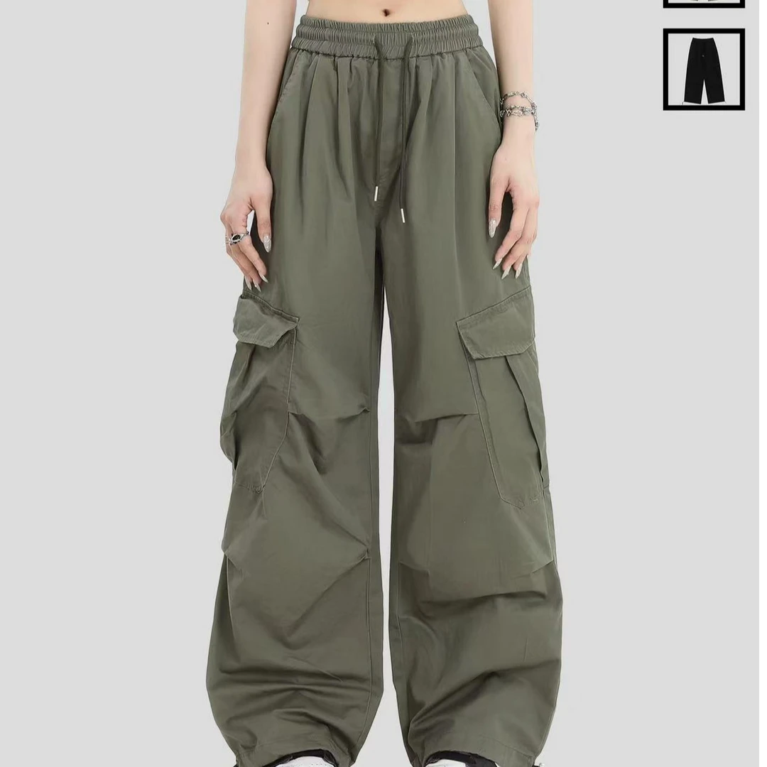 （04工装裤微瑕)抽绳束脚裤休闲裤户外百搭夏季宽松运动透气阔腿