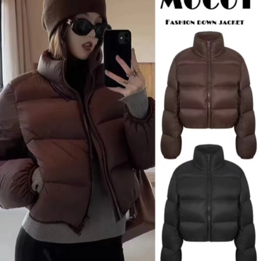 时尚高腰立领短款棉服女冬季外套