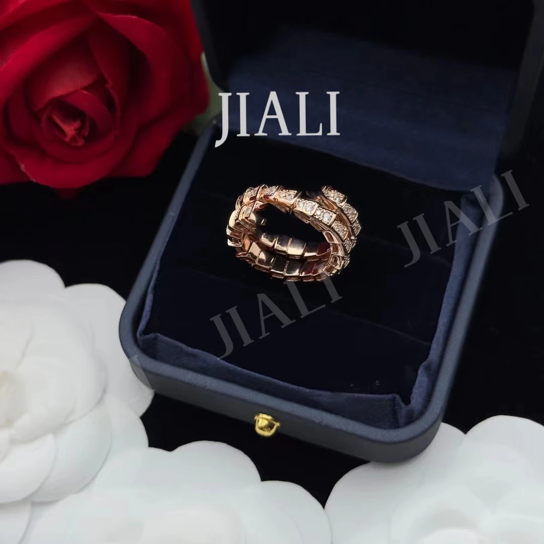 合金合成锆石戒指 JIALI(宝家蛇型戒指)欧美宝家蛇型戒指