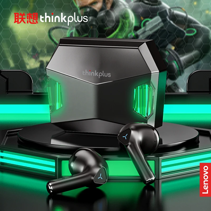 联想ThinkPlus GM5 电竞游戏蓝牙耳机真无线低延迟