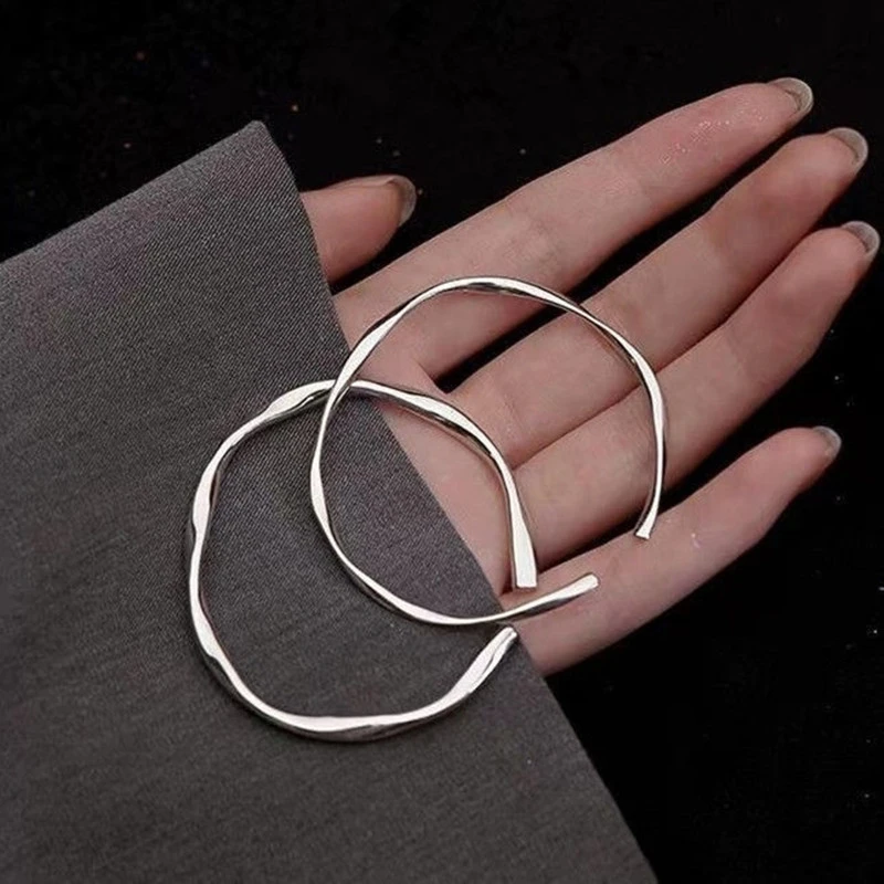 足银手镯 S9999足银手镯情侣款莫比乌斯光面扭环手镯轻奢设计感