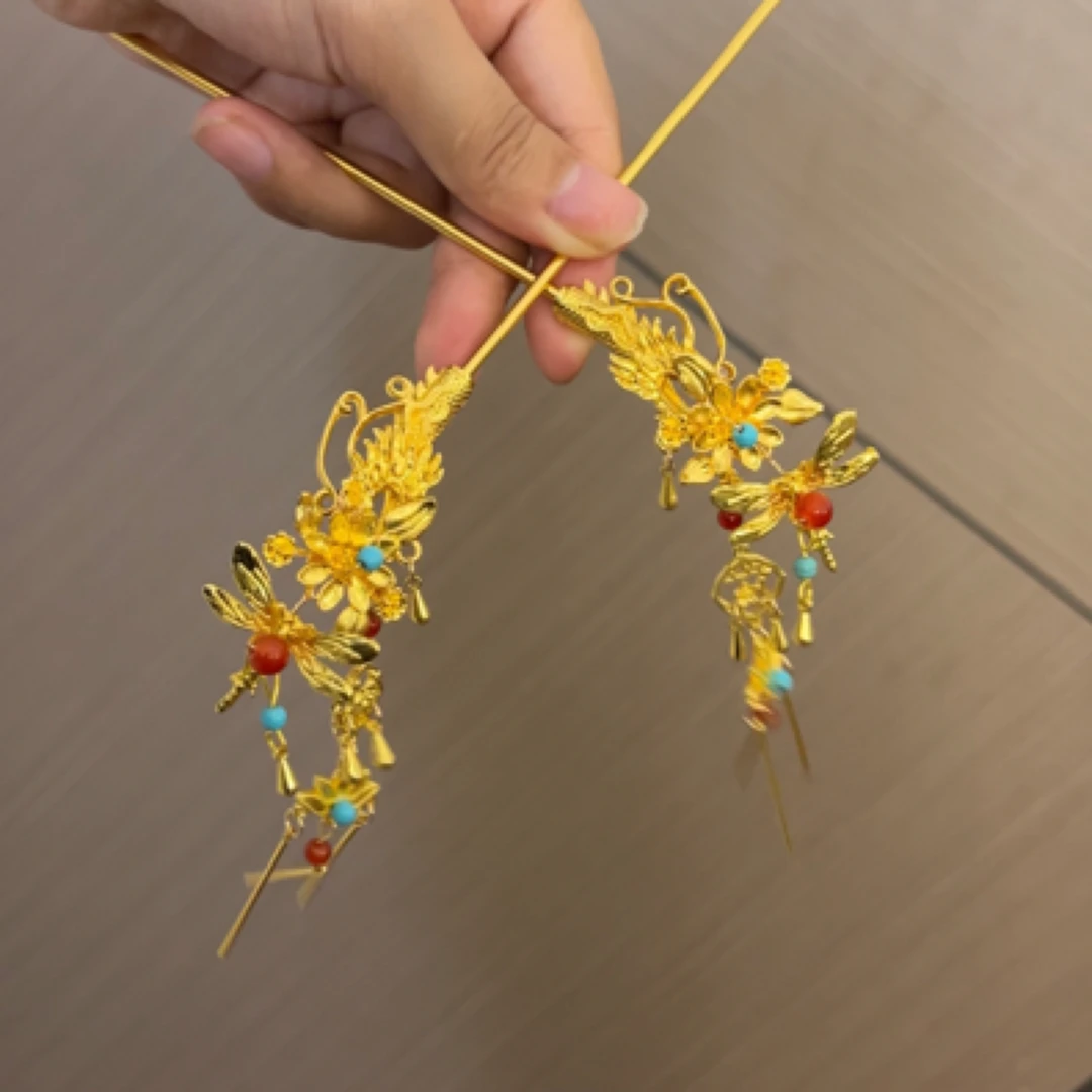 龍纹多宝步摇古风汉服配饰头饰发饰发簪