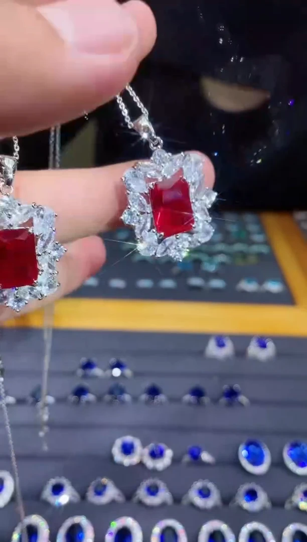 【闪购商品】红宝石颈饰银S925镶嵌139