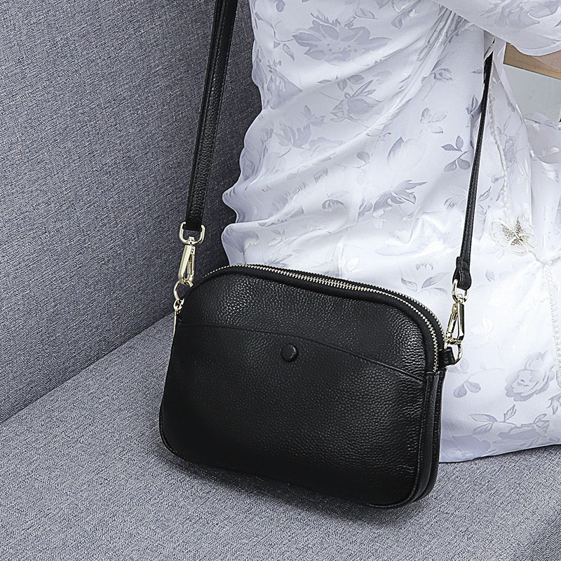 女款包包2025新款真皮手拿包女时尚百搭气质单肩小挎包女牛皮潮包