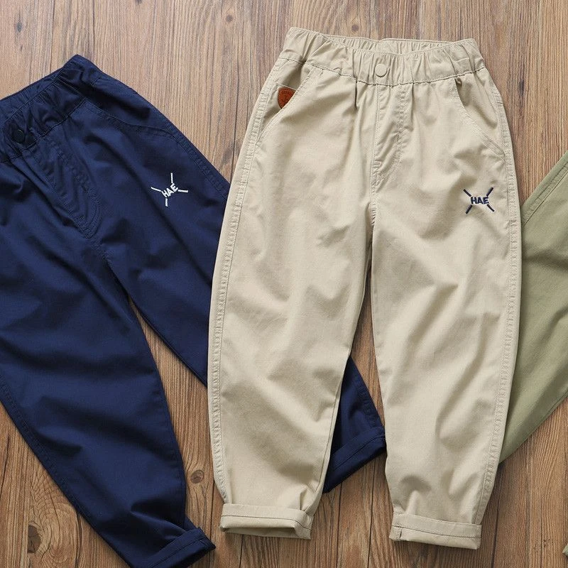薄款棉春夏~高品质童装男童卡其色裤子儿童宝宝中大童长裤休闲裤