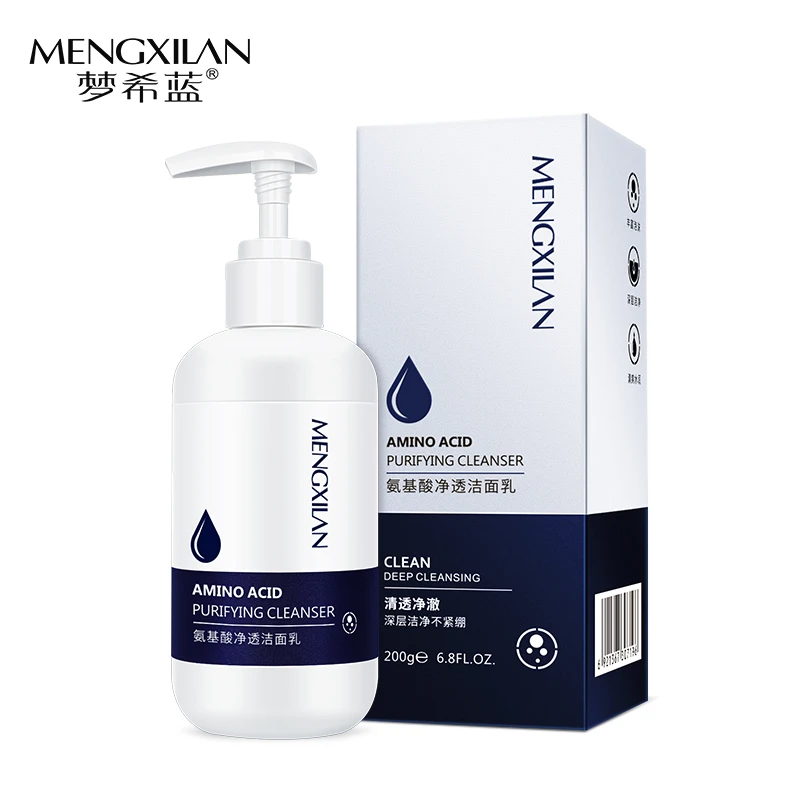 梦希蓝氨基酸净透洁面乳 泡沫绵密 水油平衡 保湿舒缓 温和不刺激