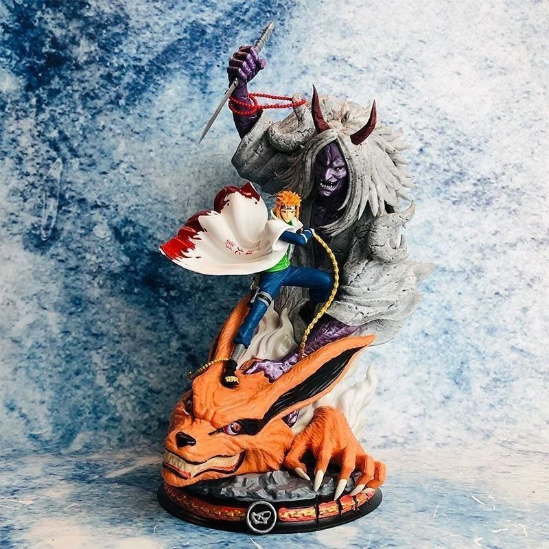 火影忍者 四代目 波风水门 尸鬼封尽  雕像手办周边模型创意摆件