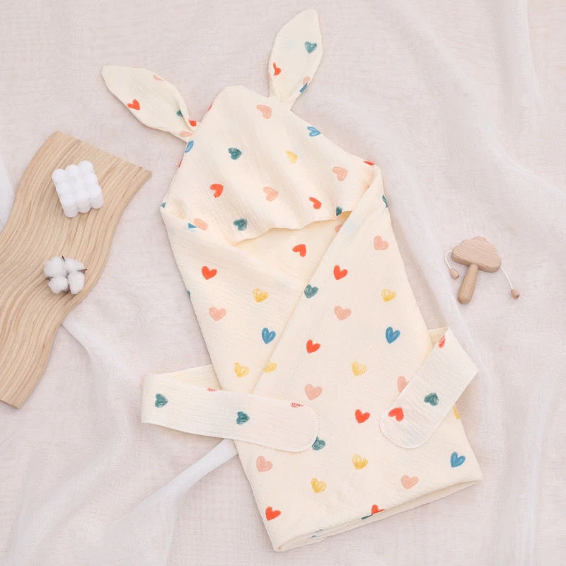 纯棉新生儿抱被产房包单薄款春秋夏外出抱被超柔透气可爱卡通抱被