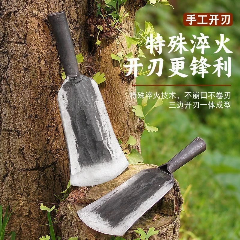 新款锻打加厚砍柴刀砍树刀砍竹刀户外开山开路砍割三面刃一体刀