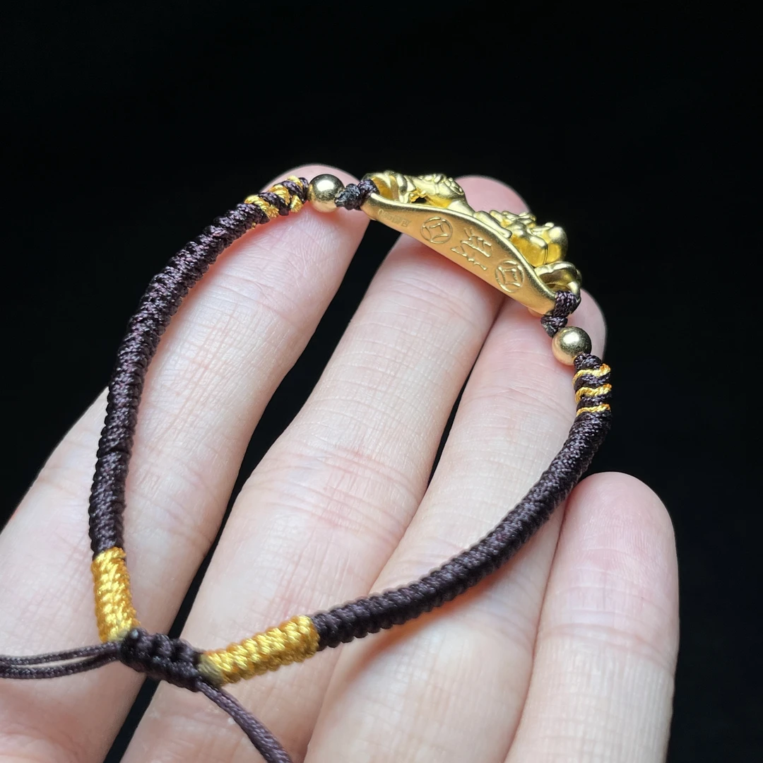 足银手链 【小魏总珠宝】28   足银珠宝手绳（26*7*8mm+）
