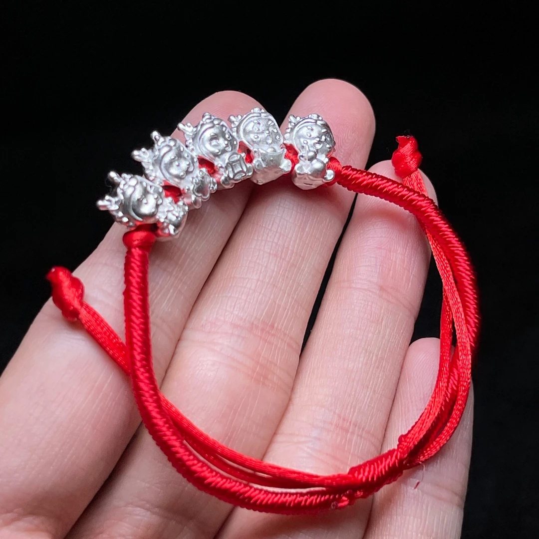 足银手链 【小魏总珠宝】19 足银精美手绳（11*6*4mm+）多样性发一件