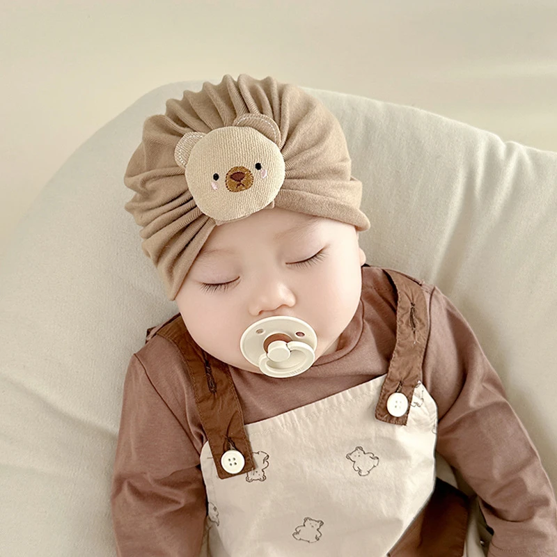 新生婴儿男女宝宝洋气可爱纯棉保暖套头帽子萌春秋夏卤门印度胎帽