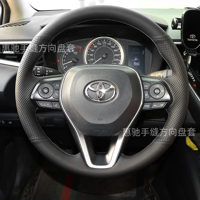 适用24款丰田卡罗拉雷凌套手缝凯美瑞锋威真皮方向盘套锋兰达
