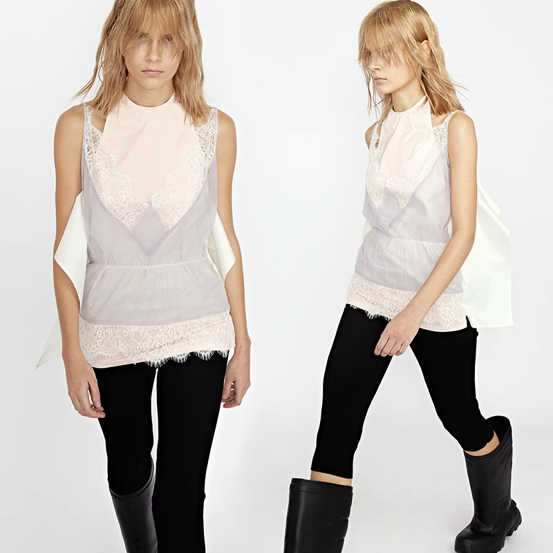 WEARABLE EVENT解构蕾丝上衣 Deconstructed lace top