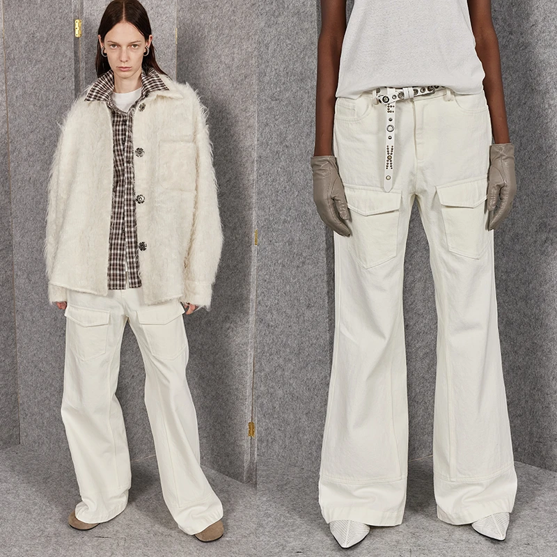 WEARABLE EVENT牛仔工装直筒裤 Denim Straight-leg pants