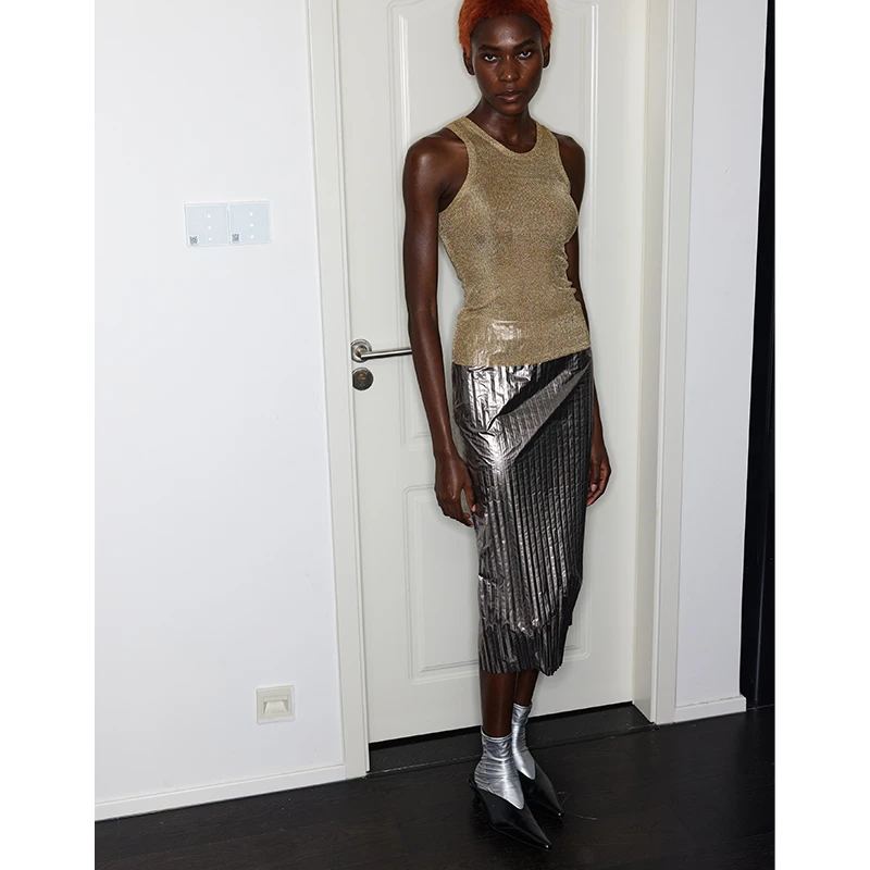 WEARABLE EVENT金属纱针织背心 Metallic Knit Tank Top