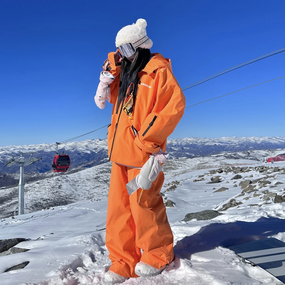 ZACHARIAH【热带橙】机能风滑雪服套装防水宽松时尚单板滑雪服