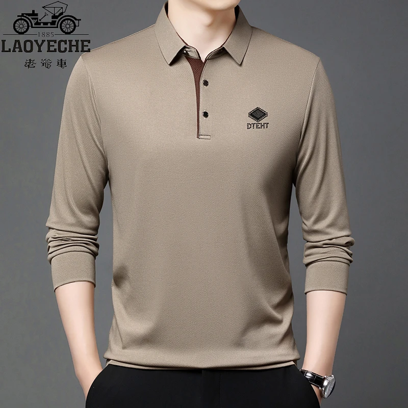 老爷车男士秋装新款卫衣薄款时尚休闲打底翻领高档长袖polo衫2388