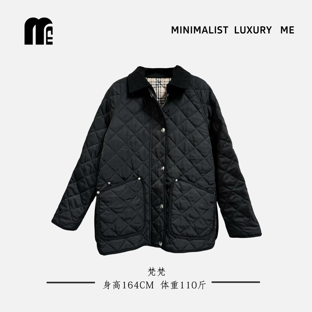 门店127O7！ME【巴br-慢调】方格棉服女款3862#（6）