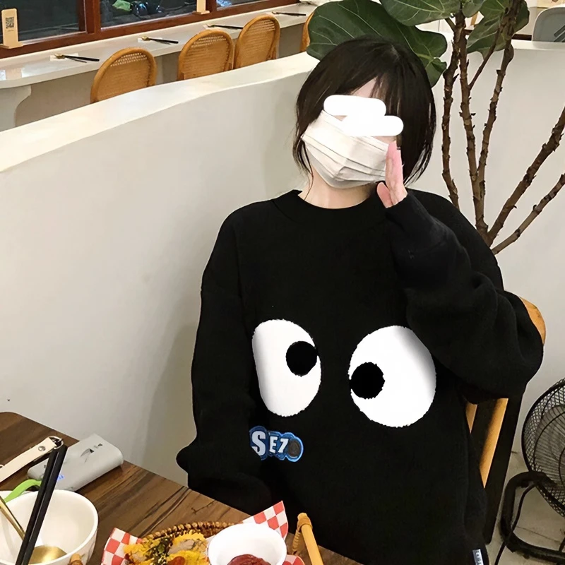 学院风设计感小众圆领秋冬季加绒长袖oversize美式开衫长袖卫衣女