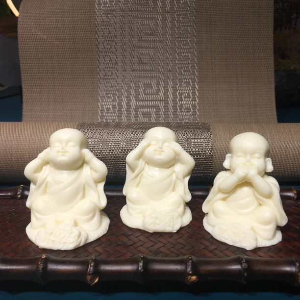 三不小沙弥创意礼品菩提果象牙果摆件