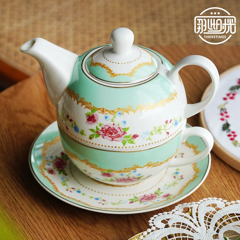 子母壶英式下午茶具杯壶一人饮泡茶壶套装欧式陶瓷花茶壶下午茶杯