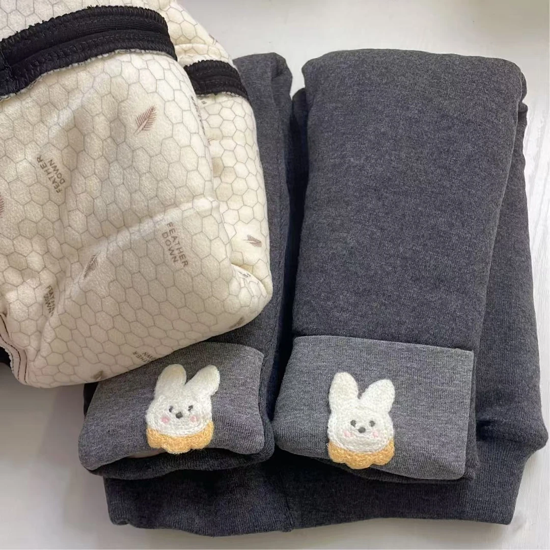 儿童2024新款加厚一条过冬外穿打底裤休闲裤