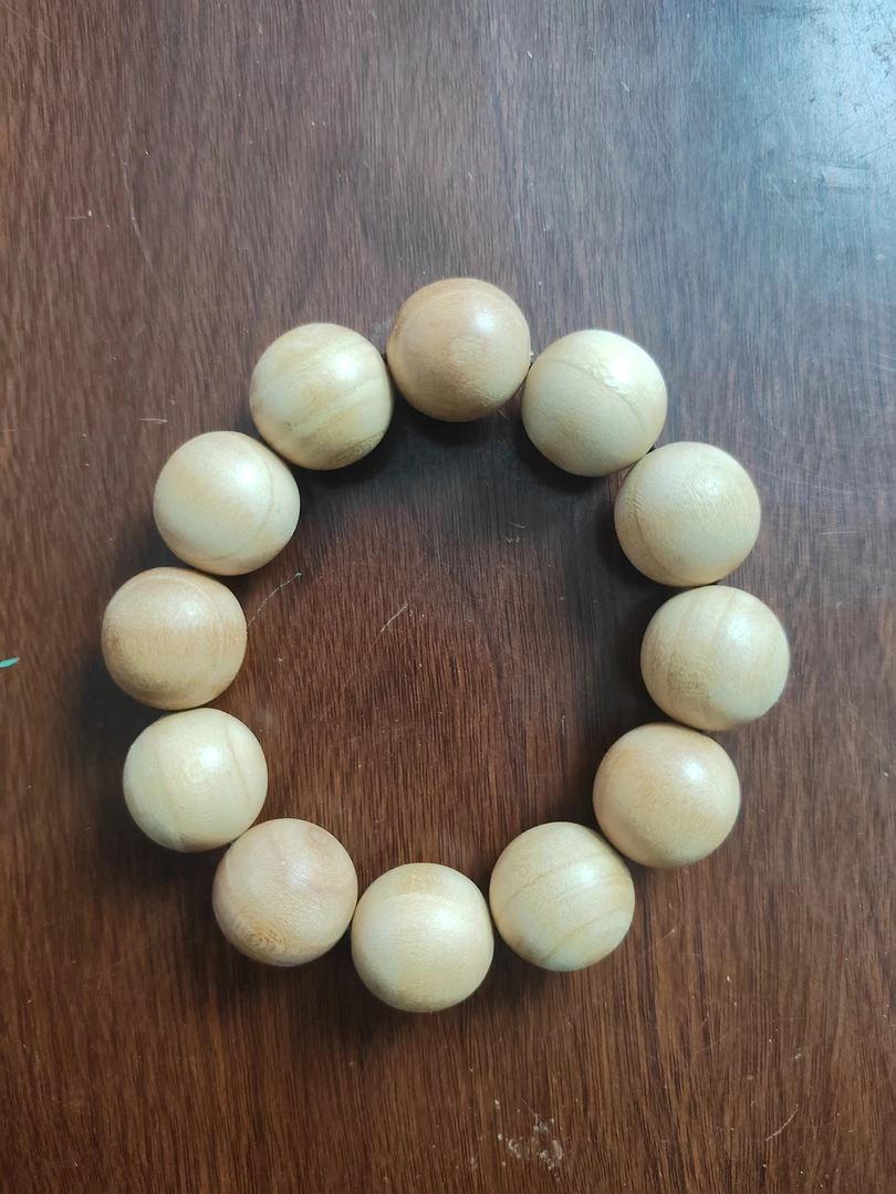 纯桃木手串，手把件原木原色，付米链接