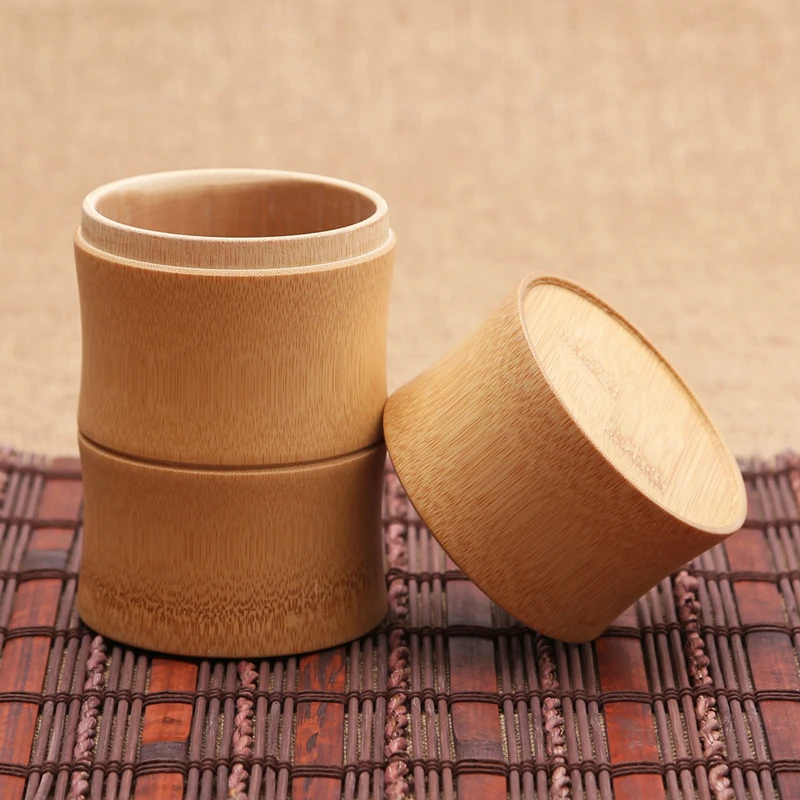 竹茗堂密封茶叶罐 天然竹制茶叶盒子大号竹筒 刻字醒茶叶桶楠竹杯