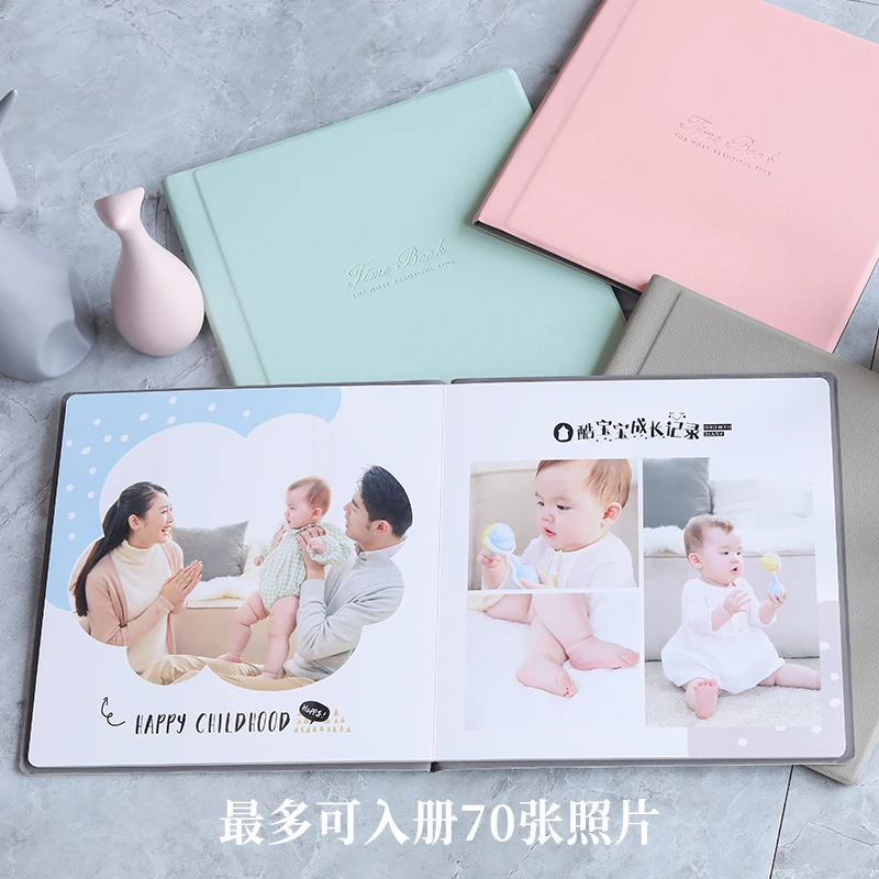 「皮质」影楼品质入册20-70张10寸方款皮册蝴蝶对裱定制相册多主题