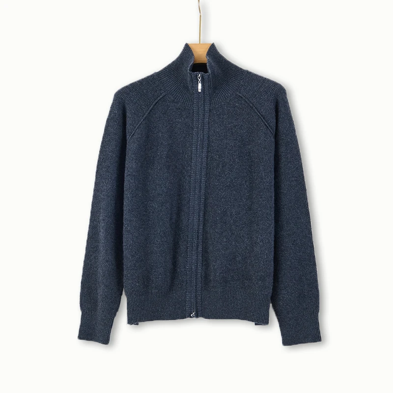 天山甄选【100山羊绒】女士针织休闲时尚立领女针织开衫-YKNL5348T