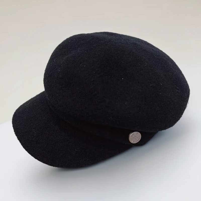 韩版百搭羊毛呢贝雷帽女秋冬休闲气质复古英伦画家帽