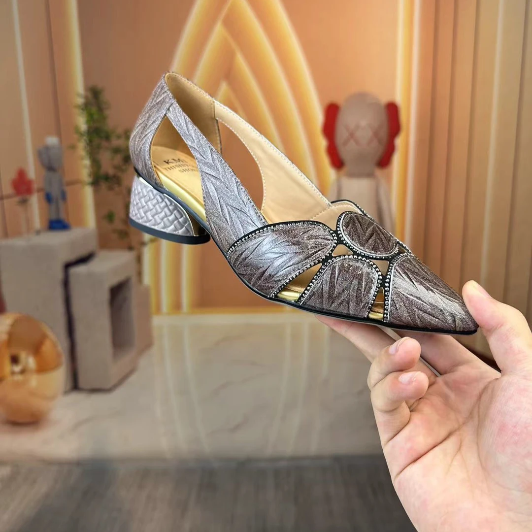 女鞋单鞋凉鞋时尚包头高跟尖头跟鞋女鞋单鞋凉鞋时尚包头高跟2049