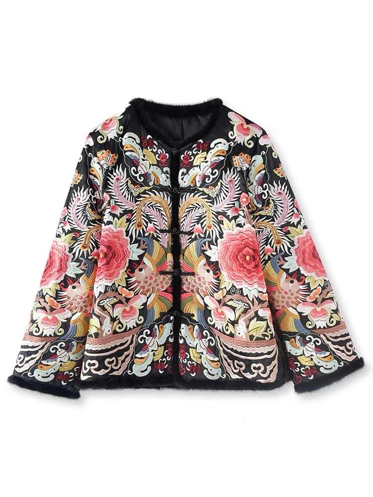 【满绣】醋酸外套 辰月欧货南油女装重工前后刺绣中国风外套