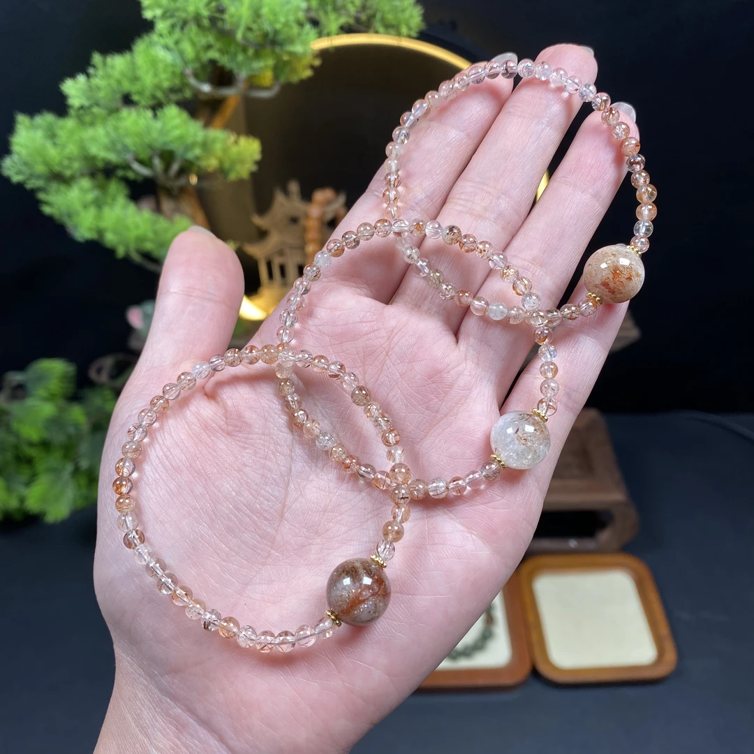 【超七水晶3.8m手串】A512搭配大顶珠路路通精美轻奢时尚多样性发一