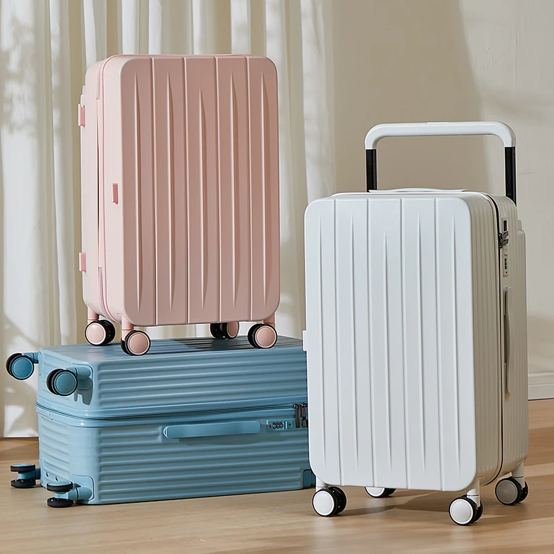 网红新款宽拉杆多功能37开行李箱女学生时尚密码轻便登机箱大容量