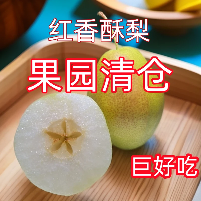 红香酥梨精品宝宝果农家畜牧肥种植果园仓库清库存把子梨脆甜多汁