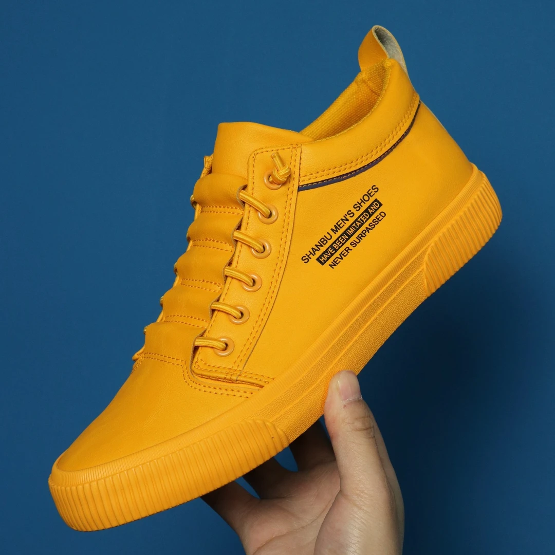 新款男士一脚蹬潮鞋英伦皮鞋懒人鞋休闲板鞋百搭时尚板鞋低帮鞋